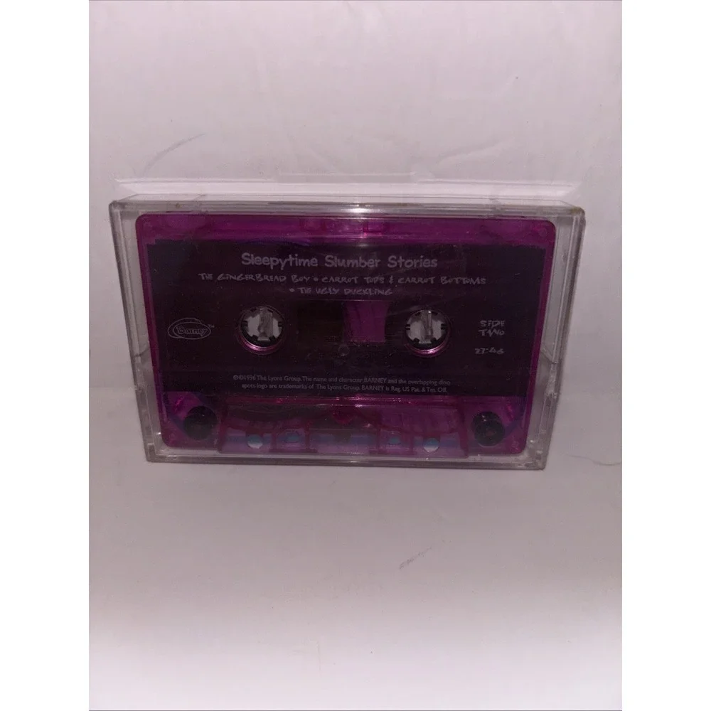 Storytime With Barney Sleepytime Slumber Stories Purple Cassette Tape 1996 Loose